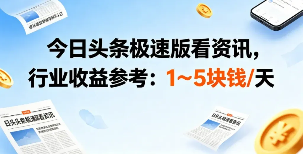 头条极速版副业能做吗？一天能赚多少给你算清楚