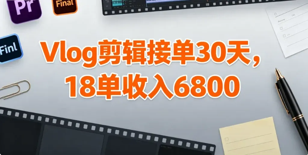Vlog剪辑接单，新手也能快速上手