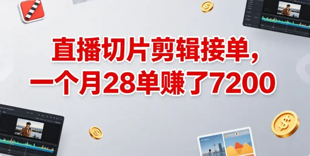 直播切片剪辑接单，一条能赚多少钱？