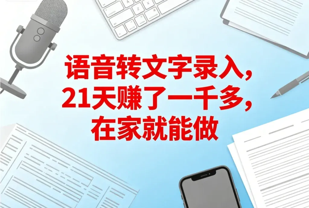 语音转文字录入，听一段写一段的兼职