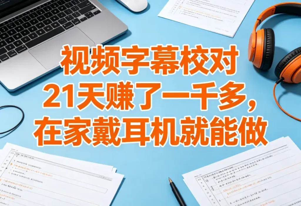 视频字幕校对，听一段改一段的在线兼职