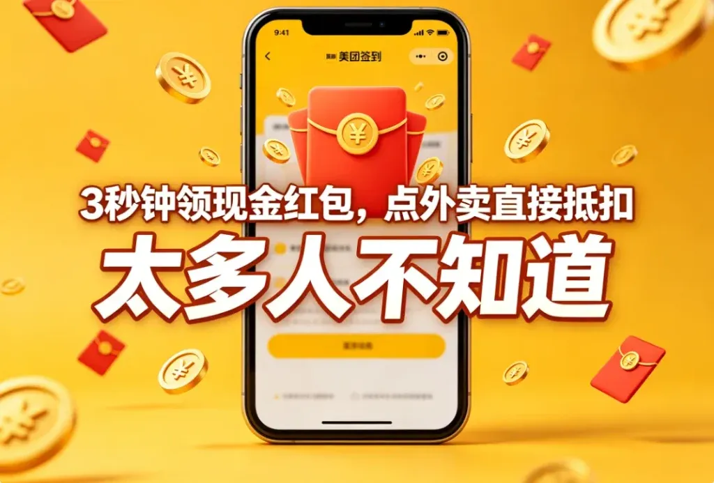 美团每天签到领红包，能省多少钱？