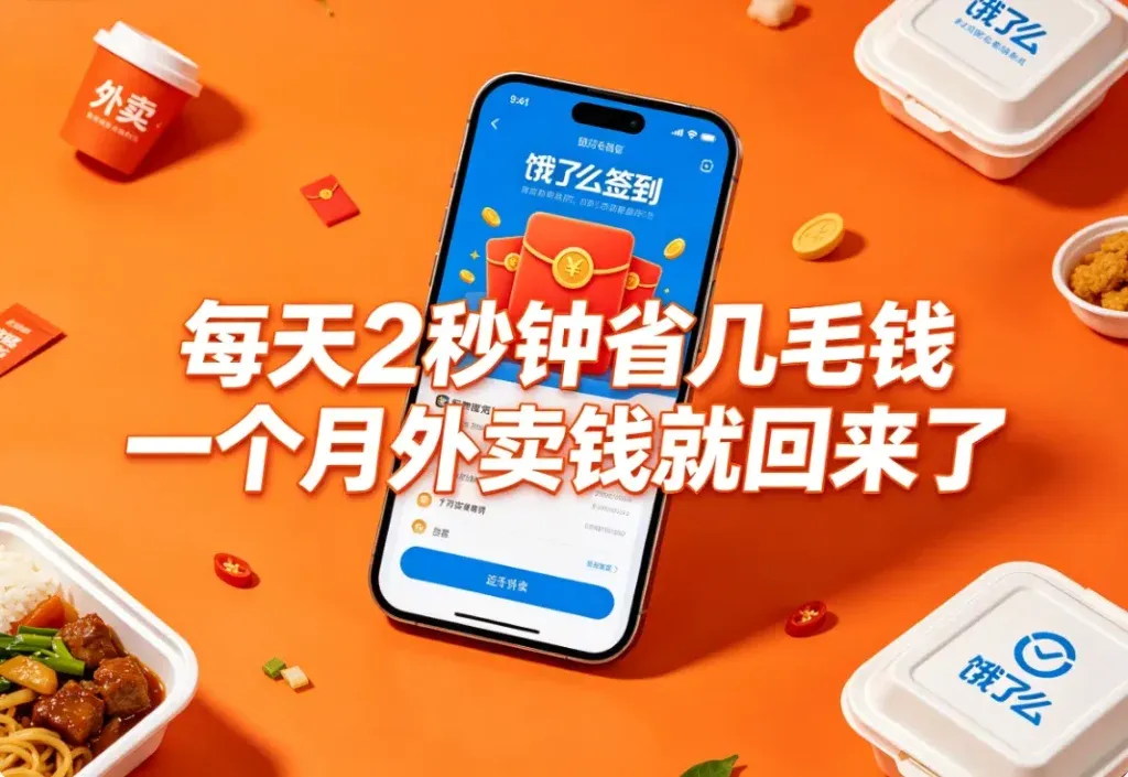 饿了么签到领红包，实测能省多少？