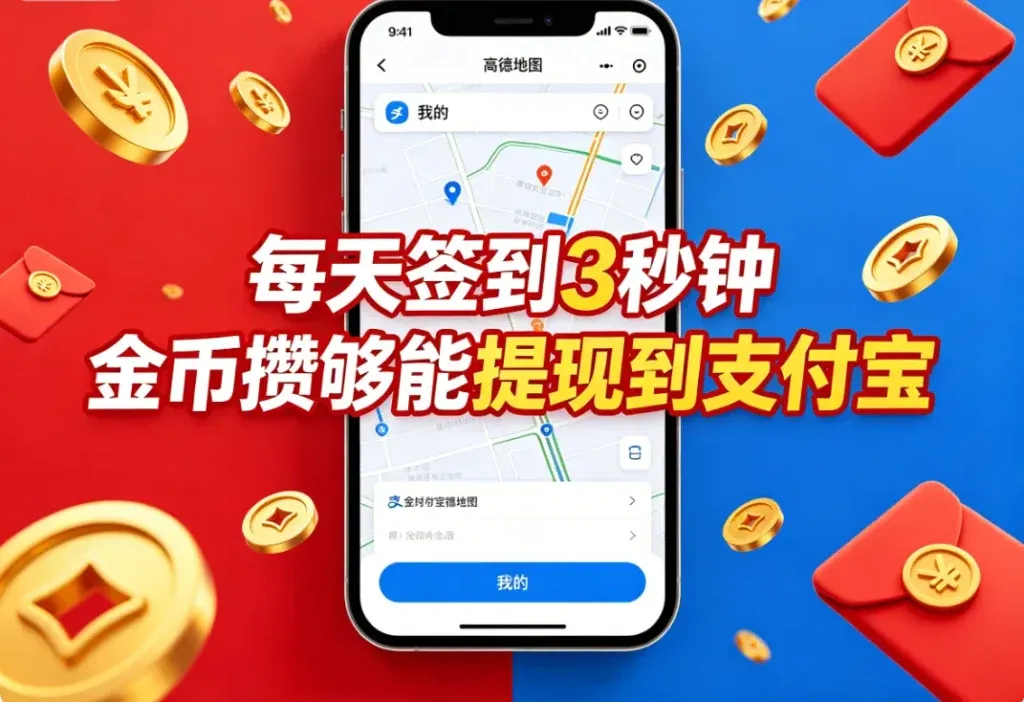高德地图签到也能赚钱？实测数据来了