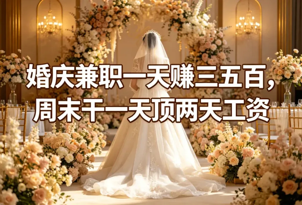 婚庆做兼职，一天赚三百到五百
