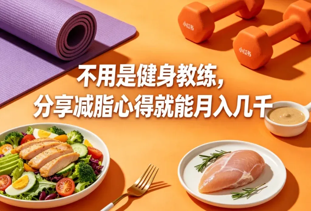 小红书发减脂笔记，带货月入好几千