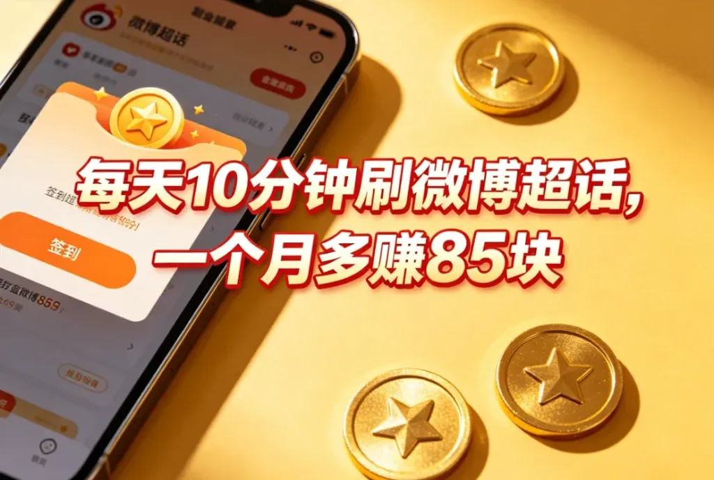 微博超话签到，积分也能换钱